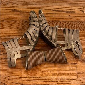 JBU by JAMBU Sugar Encore Gladiator Heeled Sandals Vegan Leather